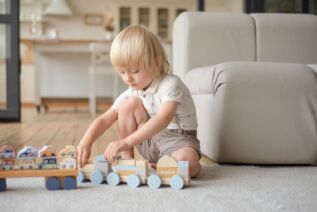 CUBIKA Pastel 15900 Duhový vláček s dvěma vagony