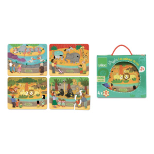 Vilac Dřevěné puzzle Zoo
