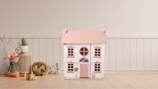 2Kids Toys Domeček s panenkami růžový