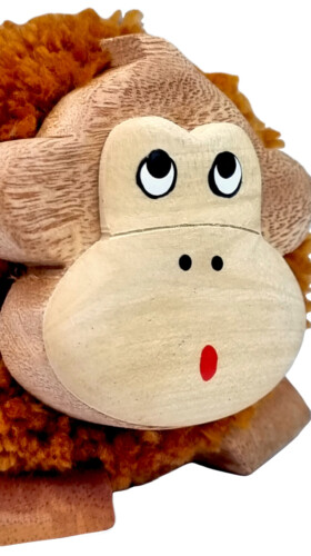 2Kids Toys Dřevěná figurka XL pompon Opice