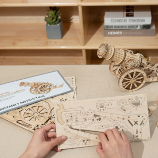 RoboTime 3D dřevěná mechanická skládačka Obléhací kanón