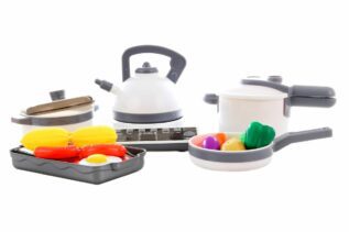Sada nádobí s vařičem na baterie a grilem