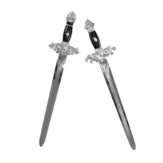 Rytířská sada s meči a štítem