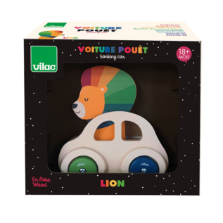 Vilac Dřevěné autíčko s klaksonem Lev