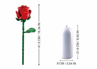 Sluban Flowers M38-B1101-04 Červená růže ve váze