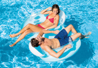 Nafukovací lehátko Double kruh 198 x 117 cm