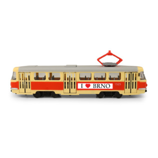 Tramvaj která hlásí zastávky česky 28 cm BRNO
