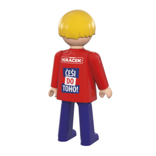 efko Igráček Fanoušek MS v hokeji 2024 červený dres - figurka