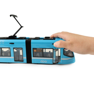 Moderní tramvaj DPO Ostrava modrá 47 cm