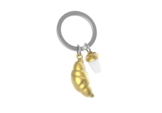 MTM Klíčenka Croissant a šálek Kávy