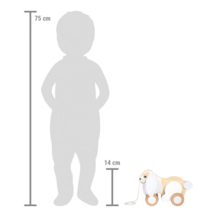 small foot Dřevěná tahací hračka Králík se šustivými oušky