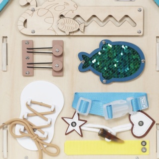 2Kids Toys Activity board Domeček tyrkysový