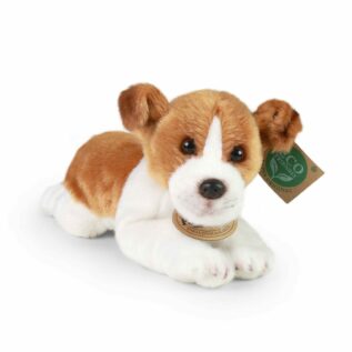 Plyšový pes ležící 18 cm ECO-FRIENDLY - nefunkční zvuk