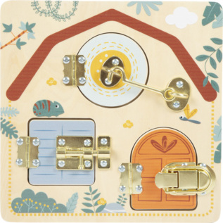 small foot Motorická deska se zámky Safari