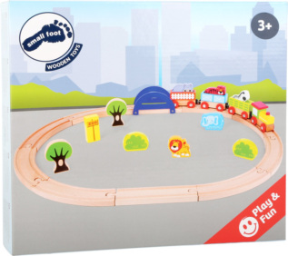 small foot Dřevěná vláčkodráha Moje zoo