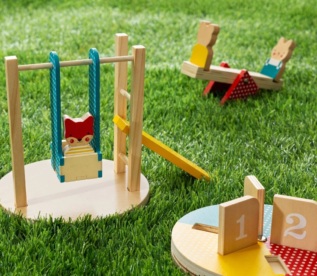Petit Collage Dřevěná sada Na hřišti