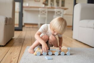 CUBIKA Pastel 15900 Duhový vláček s dvěma vagony