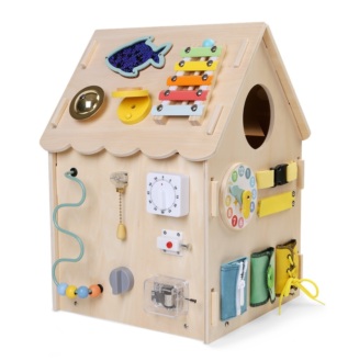 2Kids Toys Activity board Domeček přírodní