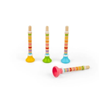 Bigjigs Toys Trumpetka 1 ks modrá