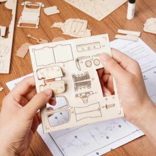 RoboTime 3D dřevěná skládačka Veterán kupé