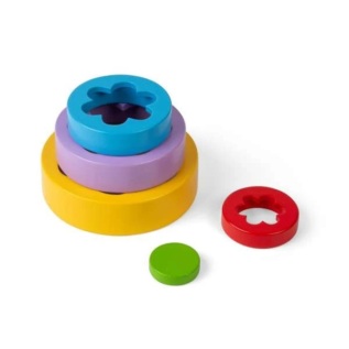 Bigjigs Toys Skládací květinová věž