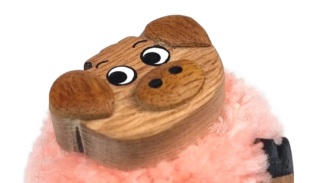 2Kids Toys Dřevěná magnetka velká pompon Prase