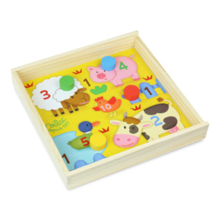 Vilac Dřevěný set zábavných her se zvířátky 4 v 1