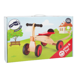 small foot Dřevěné odrážedlo závodník červené