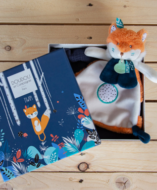 Doudou Dárková sada Tiwipi - plyšová liška muchláček 23 cm