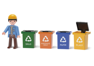efko Igráček Trio Třídíme odpad - figurka s popelnicemi