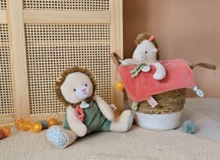 Doudou Plyšový muchláček žirafa Couleurs Savane 25 cm