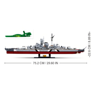 Sluban ModelBricks M38-B1102 Bitevní loď Bismarck 2v1