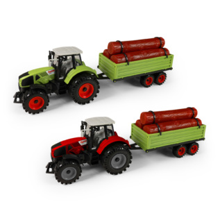 Traktor s přívěsem na dřevo 45 cm