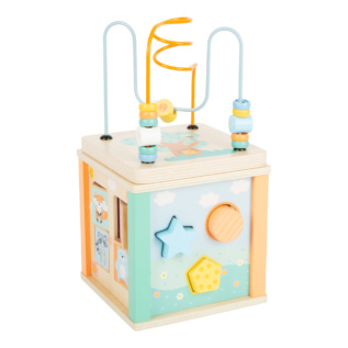 small foot Motorická kostka v pastelových barvách