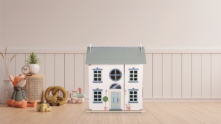 2Kids Toys Domeček s panenkami šedý