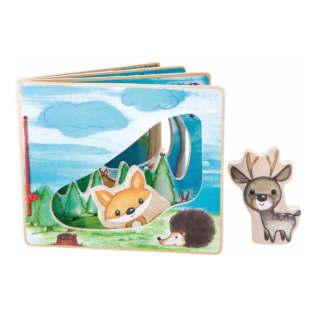 small foot Dřevěná obrázková knížka interaktivní hra