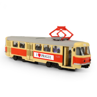 Tramvaj která hlásí zastávky česky 28 cm PRAGUE