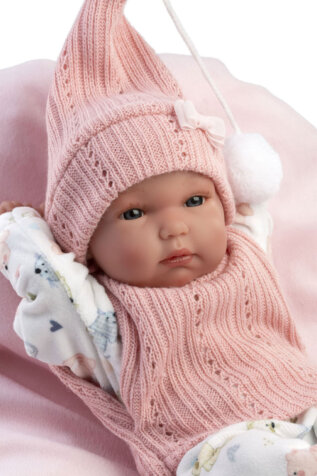 Llorens 63504 NEW BORN HOLČIČKA - realistická panenka s celovinylovým tělem - 35 cm