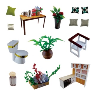 2Kids Toys miniatura domečku Romantický skandinávský styl