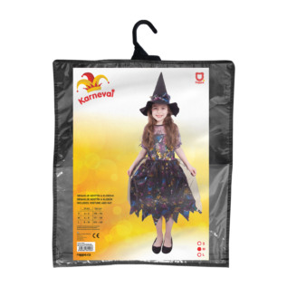 Dětský kostým čarodějnice barevná (M)