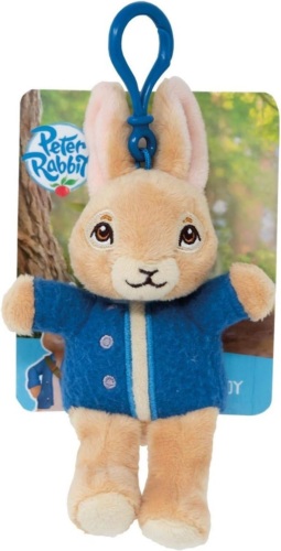 Rainbow Plyšová klíčenka králíček Petr v modré bundičce