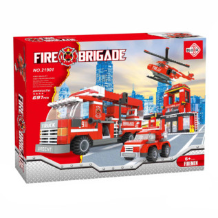 Kompatibilní stavebnice BLOXO hasiči set 636 ks