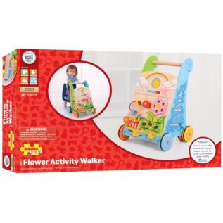 Bigjigs Baby Dřevěné aktivní chodítko Zahrada