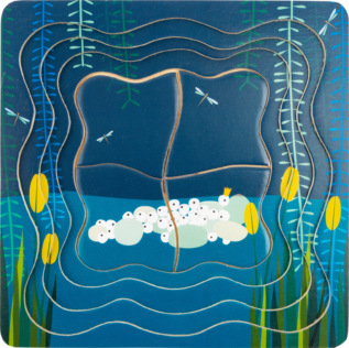 small foot Vrstvené puzzle princ žabák