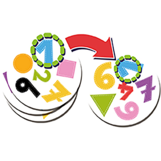 Hra Postřeh! Čísla-barvy-tvary