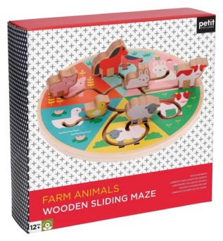 Petit Collage Motorický labyrint Farma se zvířátky