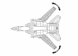 Sluban Model Bricks M38-B0755 Stíhací letoun F-14 Tomcat