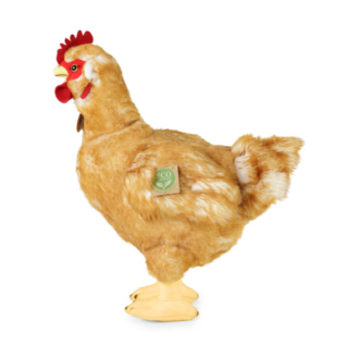 Plyšová slepice stojící 33 cm s vejcem ECO-FRIENDLY