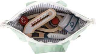 small foot Doktorský set se zeleno-bílou lékařskou taškou