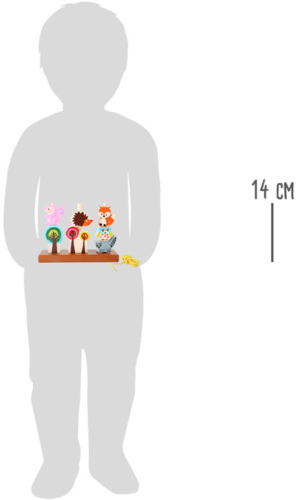 small foot Nasazování a provlékání lesní zvířátka